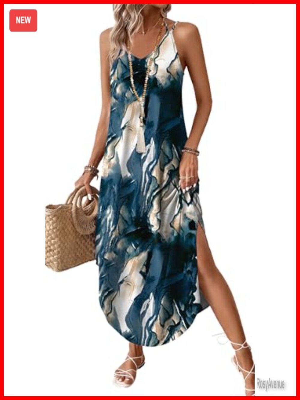 Boho Halter Maxi Dress Summer Beach Vacation Floral Sleeveless